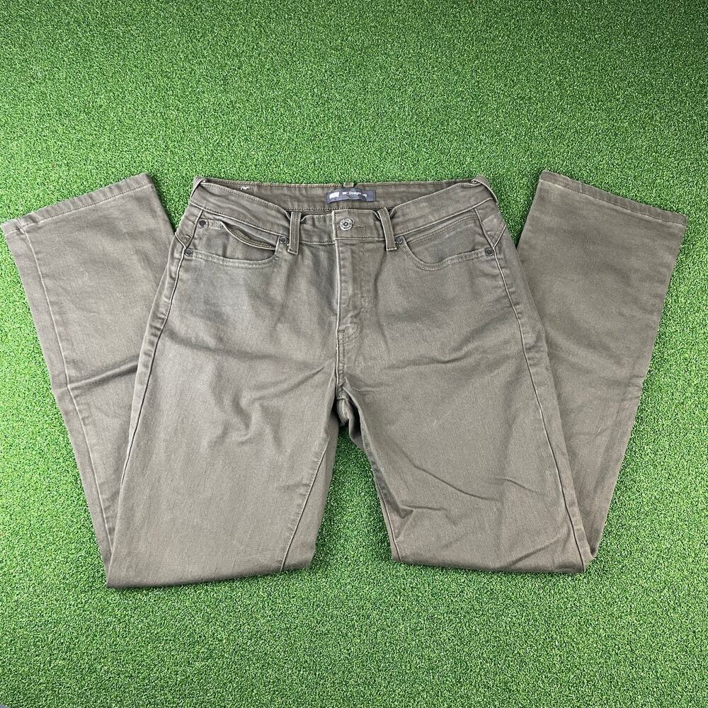 Levis 505 Straight Leg Jeans Olive Green Denim W30 L32 Mens Classic Mid Rise Fit